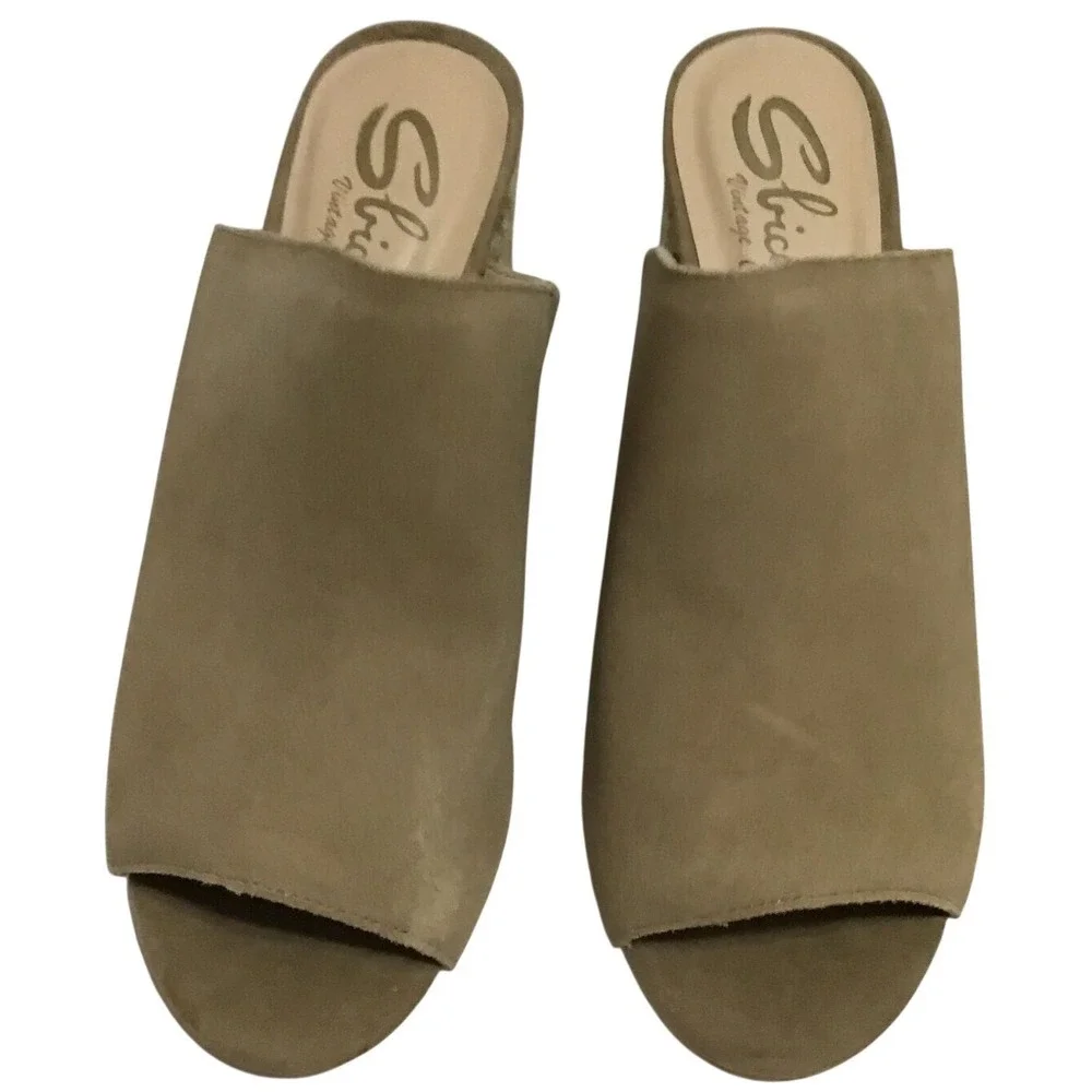 Sbicca Helena Womens Natural Suede Open Toe Blocked Heel‎ Espadrille Size 9